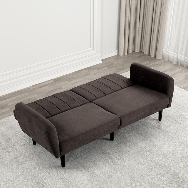 Aristide Futon Sofa Grey & Brown - Furniture 4 Less Outlet (Salinas,CA)