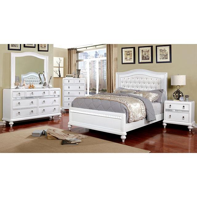 Ariston Mirror White, Silver, & Black - Furniture 4 Less Outlet (Salinas,CA)