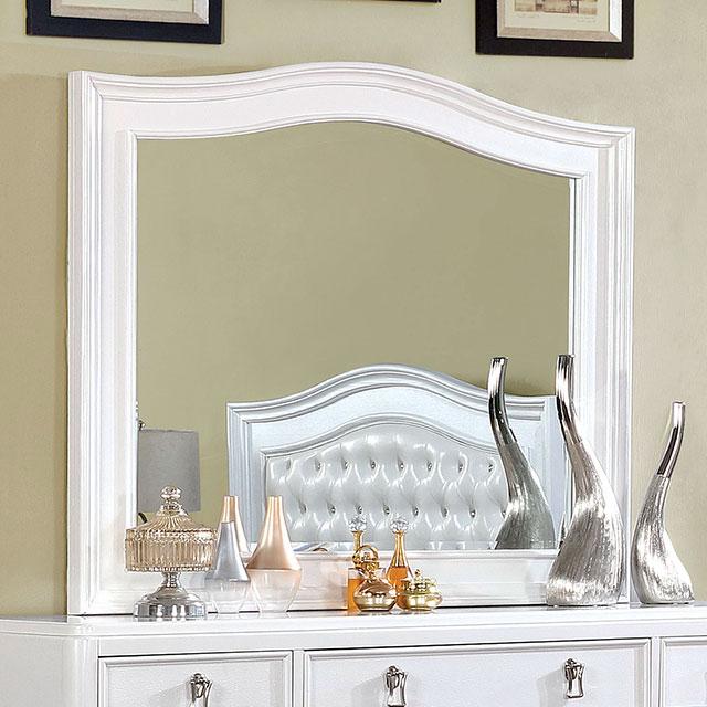Ariston Mirror White, Silver, & Black - Furniture 4 Less Outlet (Salinas,CA)