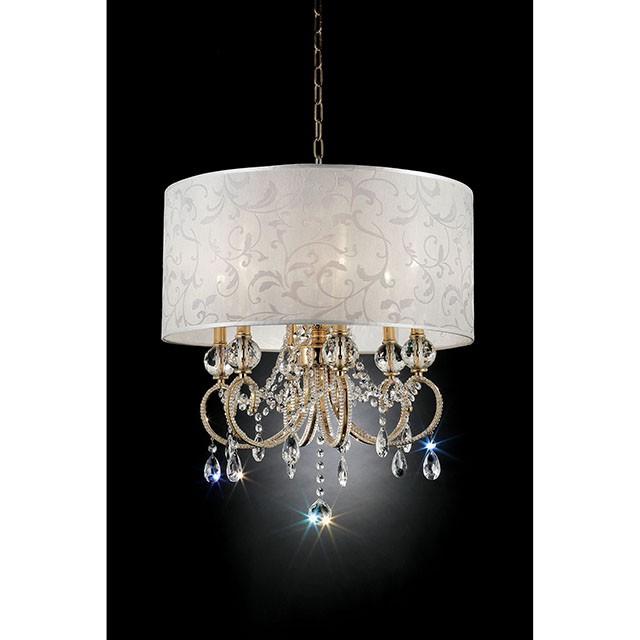 Deborah Gold 24.5"H Gold Ceiling Lamp - Furniture 4 Less Outlet (Salinas,CA)