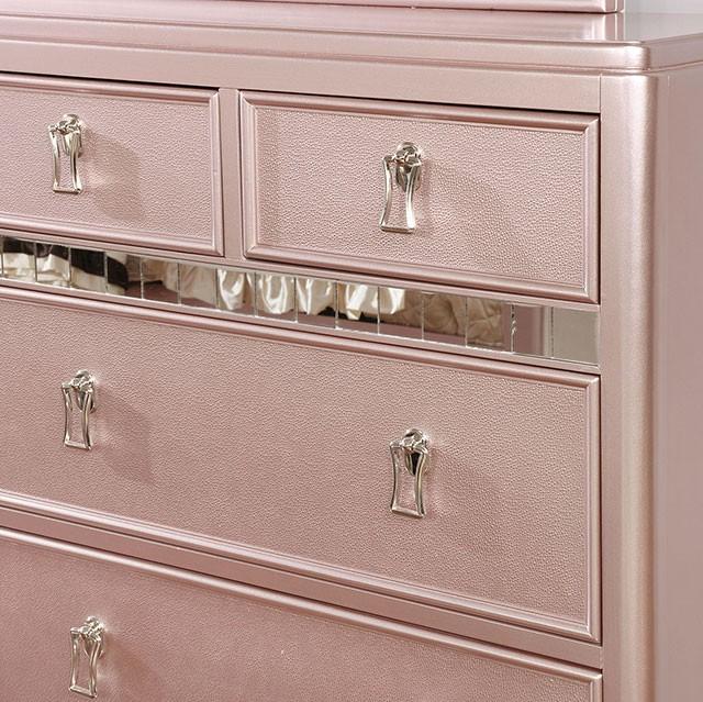 Ariston Rose Gold Dresser - Furniture 4 Less Outlet (Salinas,CA)