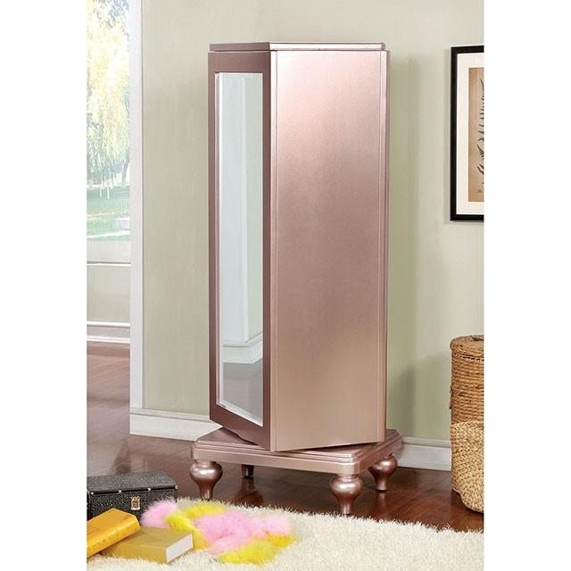 Ariston Rose Gold Swivel Chest - Furniture 4 Less Outlet (Salinas,CA)