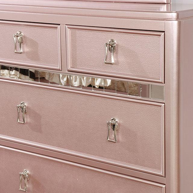 Ariston Rose Gold Full, Twin & Queen Bed - Furniture 4 Less Outlet (Salinas,CA)