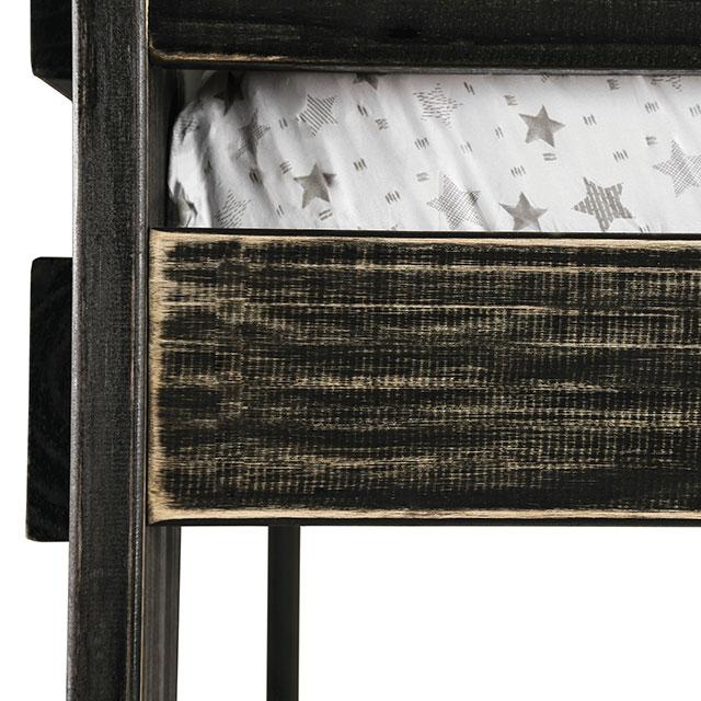 Arlette Twin/Twin Bunk Bed Brown, Black, Gray, & White - Furniture 4 Less Outlet (Salinas,CA)