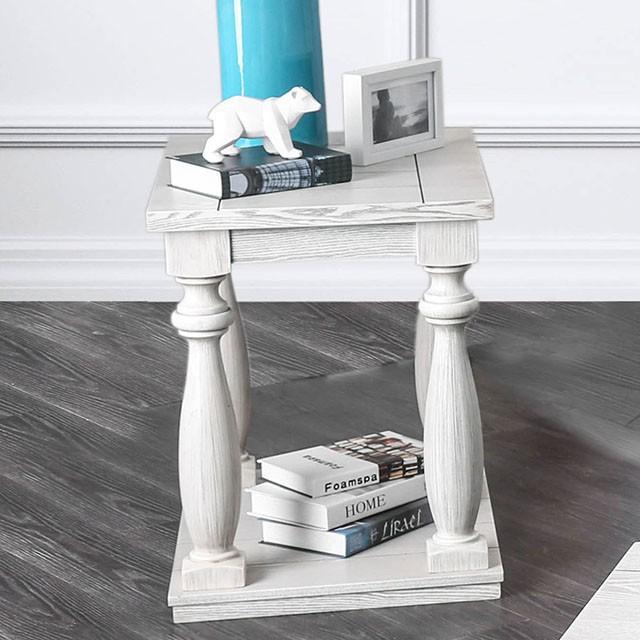 Arlington Antique White End Table - Furniture 4 Less Outlet (Salinas,CA)