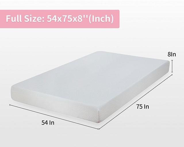 Artemisia 8" Memory Foam Mattress White - Furniture 4 Less Outlet (Salinas,CA)