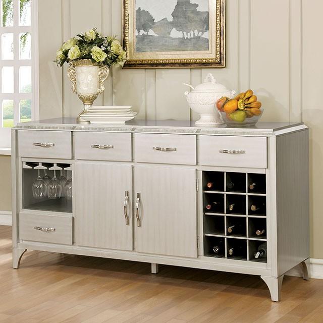 DIOCLES Silver/Gray Server - Furniture 4 Less Outlet (Salinas,CA)