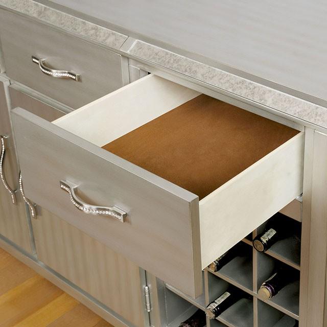 DIOCLES Silver/Gray Server - Furniture 4 Less Outlet (Salinas,CA)