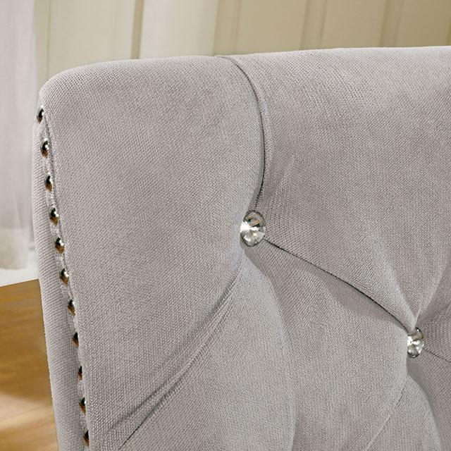 DIOCLES Silver/Light Gray Side Chair (2/CTN) - Furniture 4 Less Outlet (Salinas,CA)