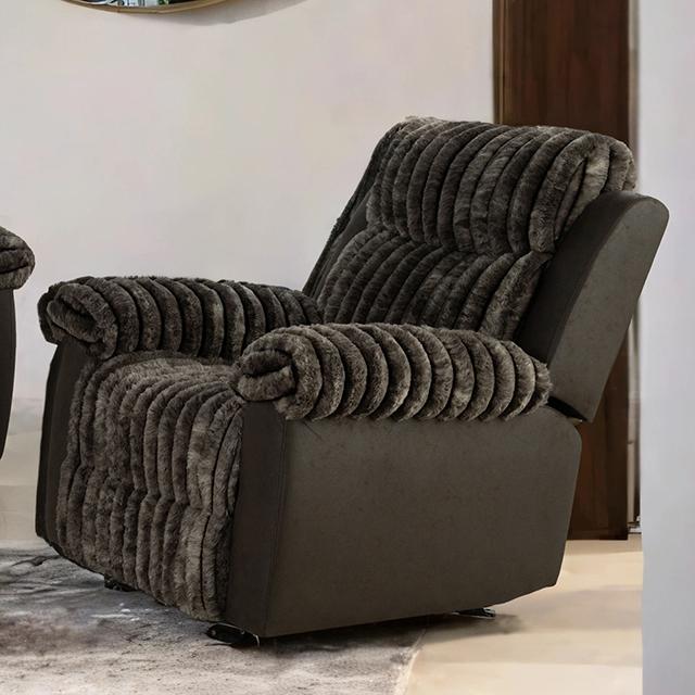 Dionysus Manual Glider Recliner Brown - Furniture 4 Less Outlet (Salinas,CA)
