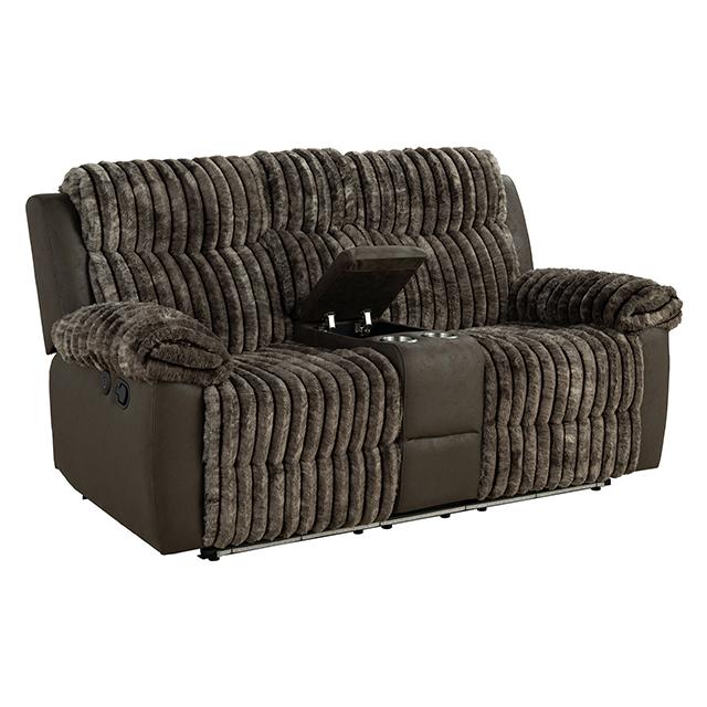 Dionysus Manual Reclining Loveseat Brown - Furniture 4 Less Outlet (Salinas,CA)