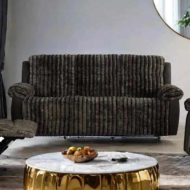 Dionysus Manual Reclining Sofa Brown - Furniture 4 Less Outlet (Salinas,CA)