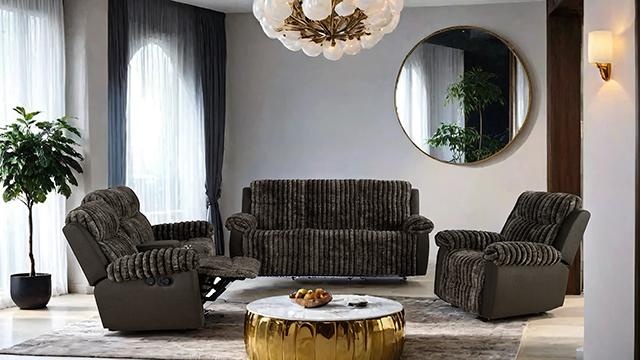 Dionysus Manual Glider Recliner Brown - Furniture 4 Less Outlet (Salinas,CA)