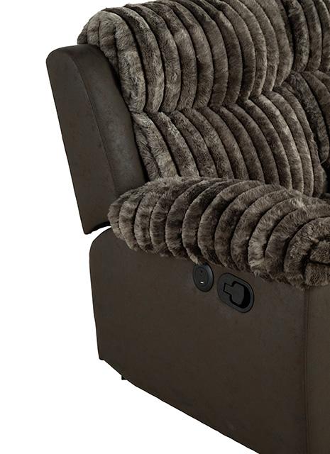 Dionysus Manual Reclining Sofa Brown - Furniture 4 Less Outlet (Salinas,CA)