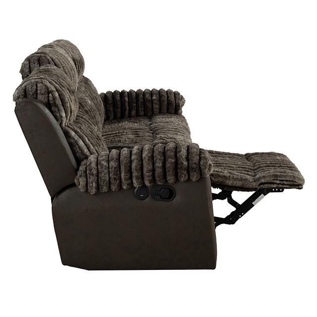 Dionysus Manual Reclining Sofa Brown - Furniture 4 Less Outlet (Salinas,CA)