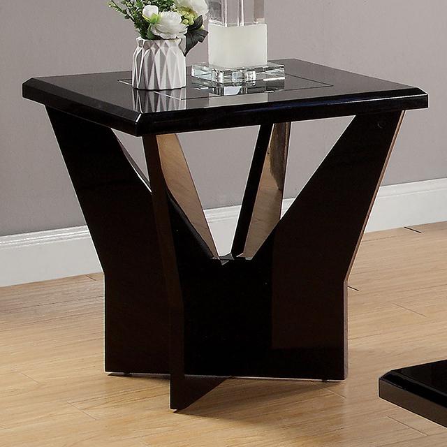 DUBENDORF End Table, Black - Furniture 4 Less Outlet (Salinas,CA)