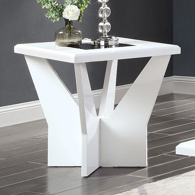 DUBENDORF End Table, White - Furniture 4 Less Outlet (Salinas,CA)