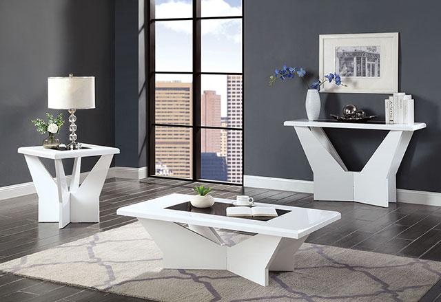 DUBENDORF Sofa Table, White - Furniture 4 Less Outlet (Salinas,CA)