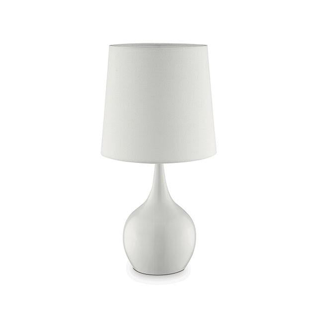 Edie White 23.5"H Glossy White Table Lamp - Furniture 4 Less Outlet (Salinas,CA)