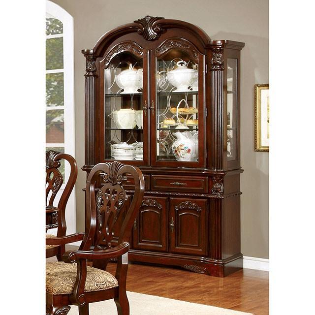 ELANA Brown Cherry Dining Table w/ 18" Butterfly Leaf - Furniture 4 Less Outlet (Salinas,CA)