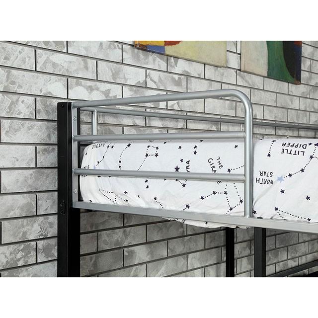 Aubrey Sand Black Twin Triple Decker Bed - Furniture 4 Less Outlet (Salinas,CA)
