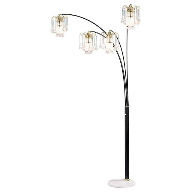Elouise Black/Gold Arch Lamp - Furniture 4 Less Outlet (Salinas,CA)