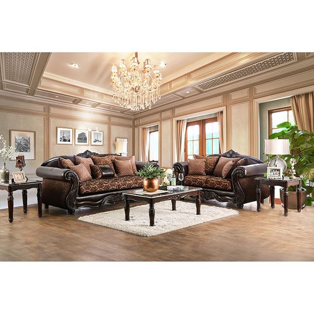ELPIS Brown/Espresso Sofa - Furniture 4 Less Outlet (Salinas,CA)