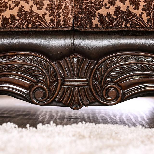 ELPIS Brown/Espresso Sofa - Furniture 4 Less Outlet (Salinas,CA)