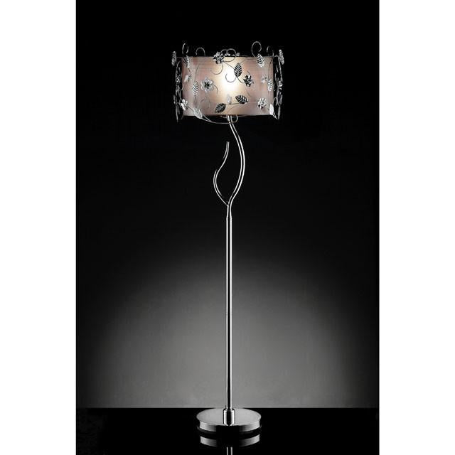 Elva Silver/Chrome Floor Lamp, Double Shade - Furniture 4 Less Outlet (Salinas,CA)