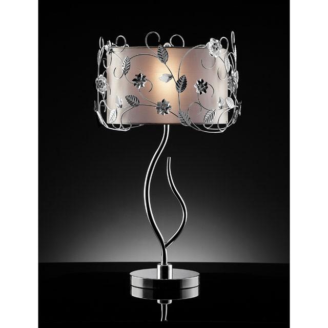 Elva Silver/Chrome Table Lamp, Double Shade - Furniture 4 Less Outlet (Salinas,CA)