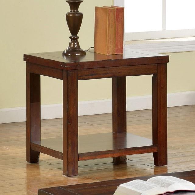 ESTELL Dark Cherry End Table, Cherry - Furniture 4 Less Outlet (Salinas,CA)