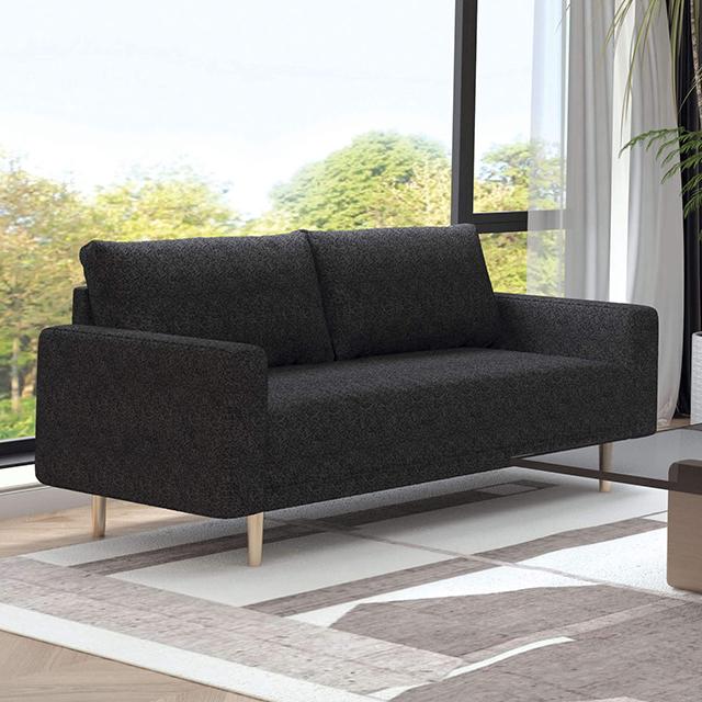 ELVERUM Loveseat, Black - Furniture 4 Less Outlet (Salinas,CA)