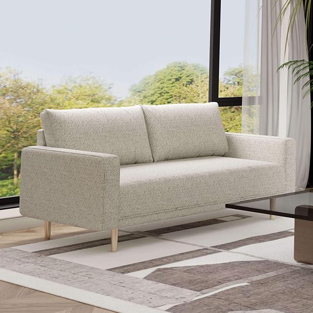 ELVERUM Loveseat, Off-White - Furniture 4 Less Outlet (Salinas,CA)