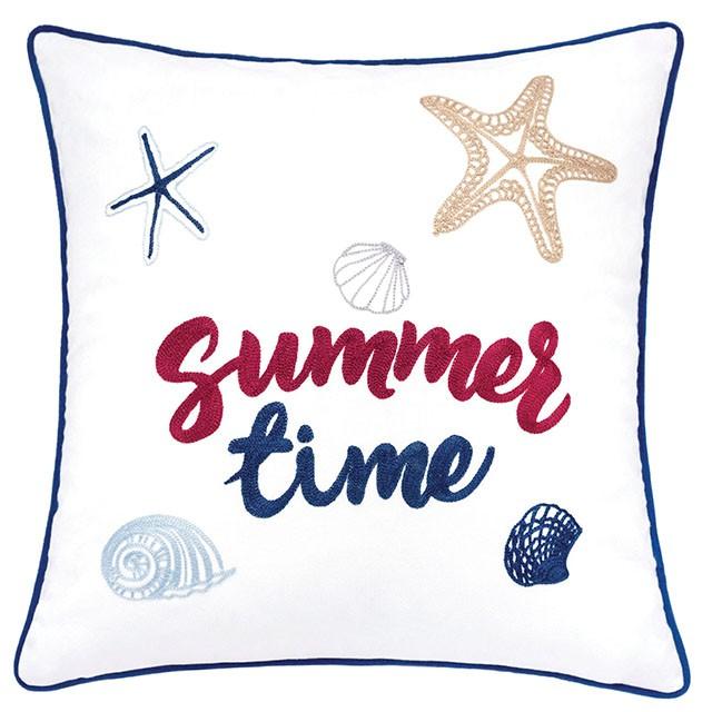 Emmie White 20" X 20" Pillow, Summer Time - Furniture 4 Less Outlet (Salinas,CA)