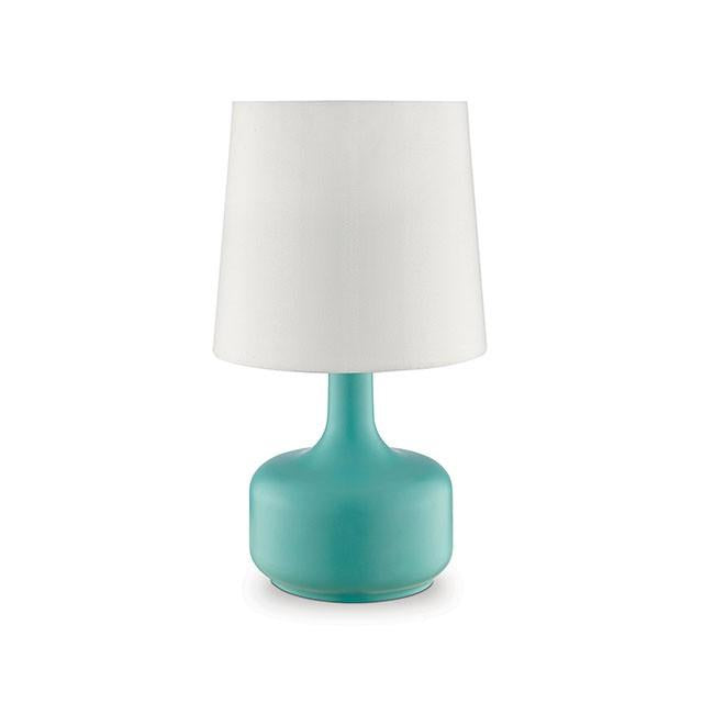 Farah Teal 17"H Matte Teal Table Lamp - Furniture 4 Less Outlet (Salinas,CA)
