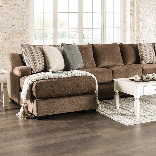 FARRINGDON Sectional, Brown - Furniture 4 Less Outlet (Salinas,CA)