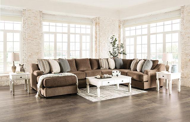 FARRINGDON Sectional, Brown - Furniture 4 Less Outlet (Salinas,CA)