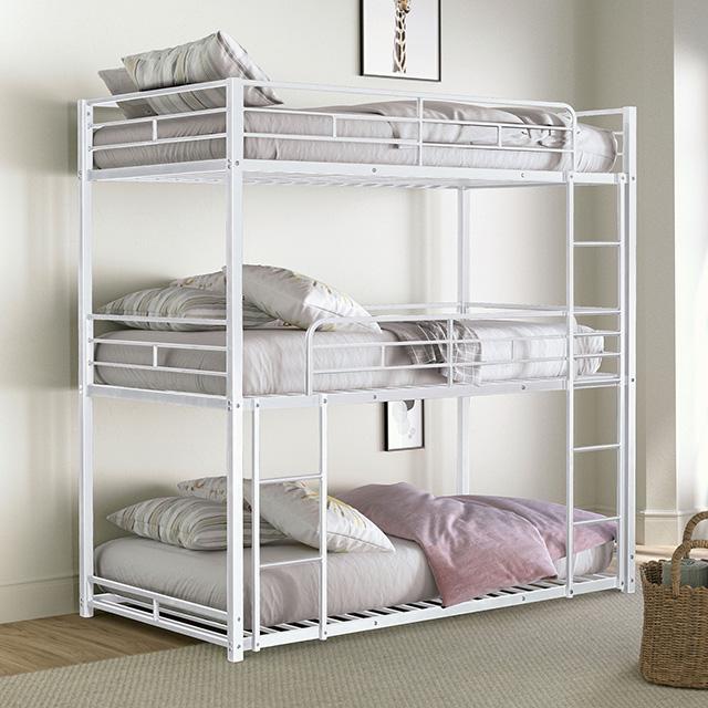Felgu Triple Twin Metal Bunkbed - Furniture 4 Less Outlet (Salinas,CA)