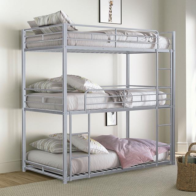 Felgu Triple Twin Metal Bunkbed - Furniture 4 Less Outlet (Salinas,CA)