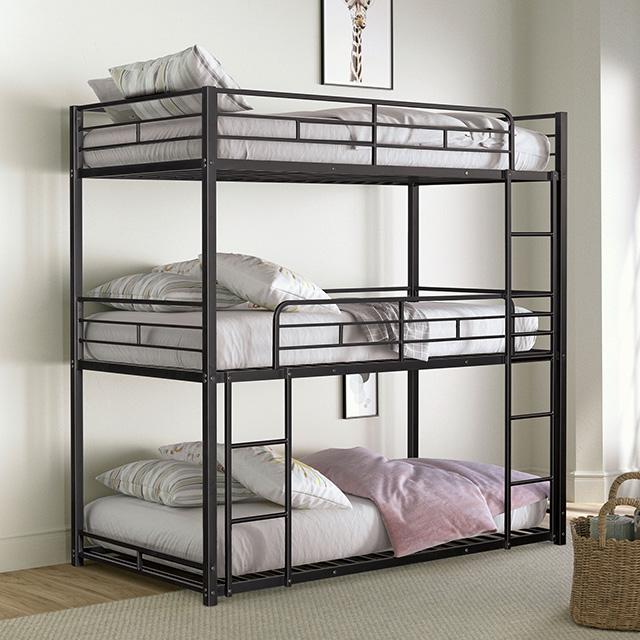 Felgu Triple Twin Metal Bunkbed - Furniture 4 Less Outlet (Salinas,CA)