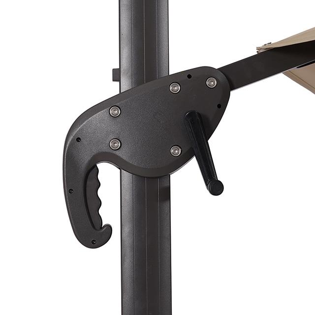 Fera 10 Ft Round Umbrella w/ LED Bulb + 37" Large Base - Furniture 4 Less Outlet (Salinas,CA)
