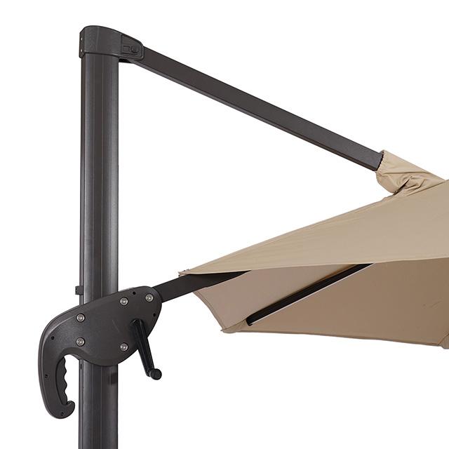 Fera 10 Ft Round Umbrella w/ LED Bulb + 37" Large Base - Furniture 4 Less Outlet (Salinas,CA)