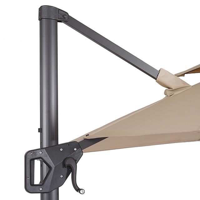 Fida 8 Ft Square Umbrella w/ Double Top + 37" Large Base - Furniture 4 Less Outlet (Salinas,CA)
