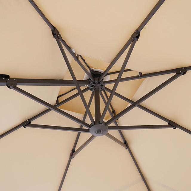 Fida 8 Ft Square Umbrella w/ Double Top + 37" Large Base - Furniture 4 Less Outlet (Salinas,CA)
