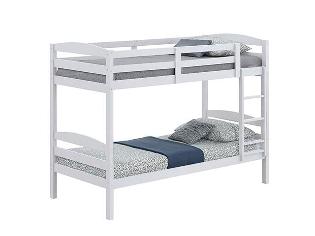 Finsbury Twin Twin Bunk Bed Espresso, Grey & White - Furniture 4 Less Outlet (Salinas,CA)