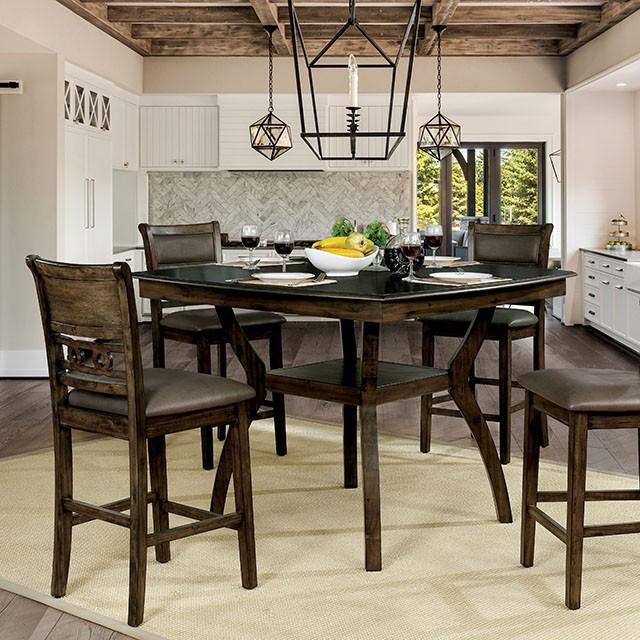Flick Rustic Oak Counter Ht. Table - Furniture 4 Less Outlet (Salinas,CA)
