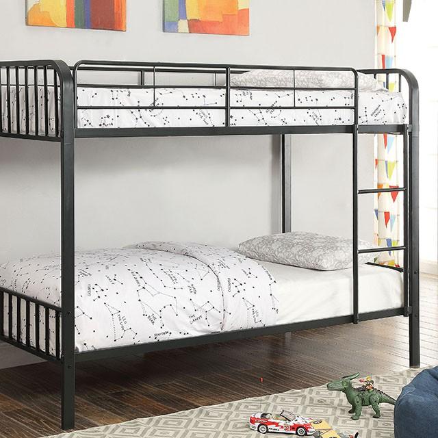 CLEMENT Black Metal Twin/Twin Bunk Bed - Furniture 4 Less Outlet (Salinas,CA)