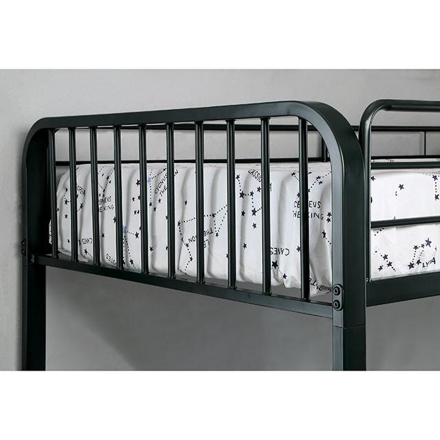 CLEMENT Black Metal Twin/Twin Bunk Bed - Furniture 4 Less Outlet (Salinas,CA)