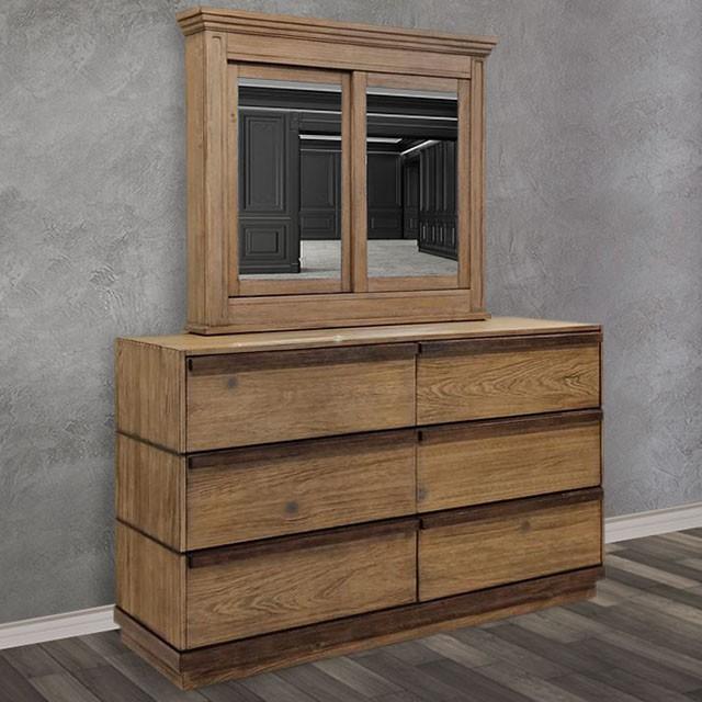 COIMBRA Rustic Natural Tone Dresser - Furniture 4 Less Outlet (Salinas,CA)