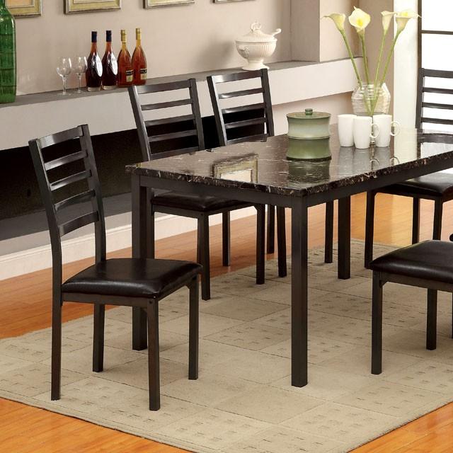 COLMAN Black 60" Dining Table - Furniture 4 Less Outlet (Salinas,CA)